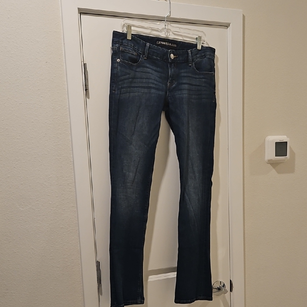 Express Women's Dark Blue Skinny Jeans
